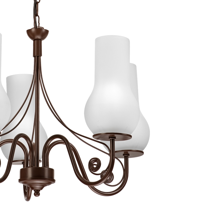 Brilagi - Luster na lancu COTTAGE 5xE14/40W/230V braon/bela