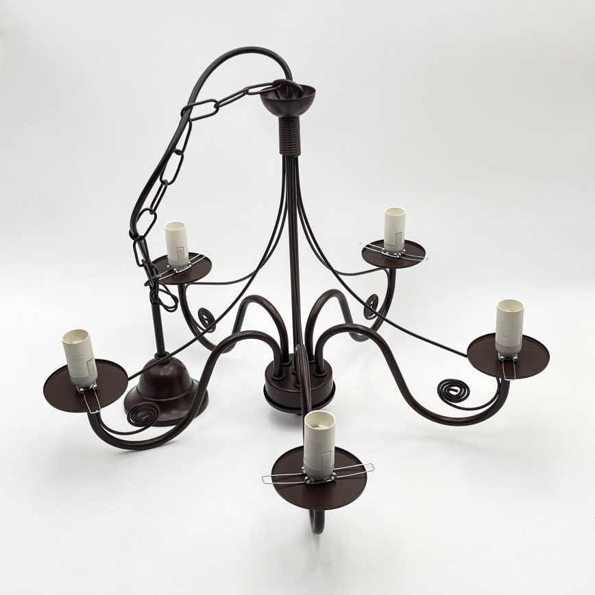 Brilagi - Luster na lancu COTTAGE 5xE14/40W/230V braon/bela