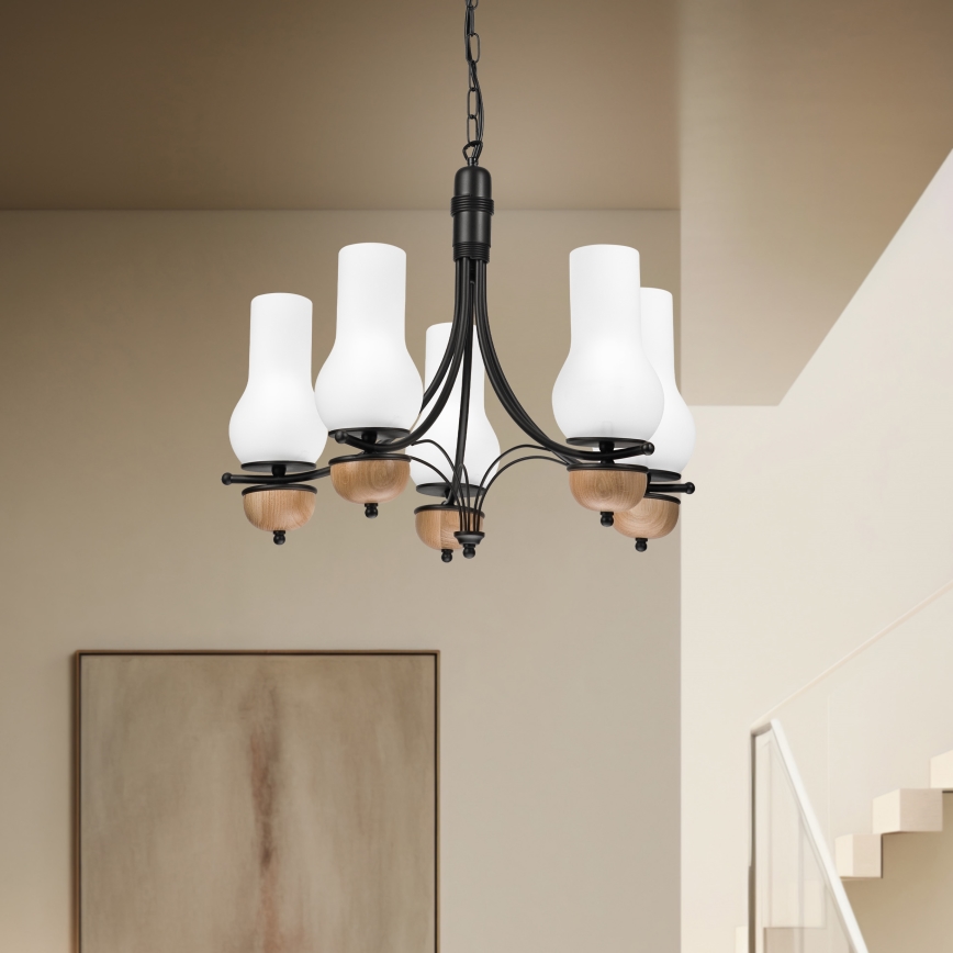 Brilagi - Luster na lancu COTTAGE 5xE14/40W/230V bukva/bela