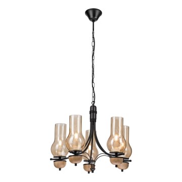 Brilagi - Luster na lancu COTTAGE 5xE14/40W/230V bukva/braon