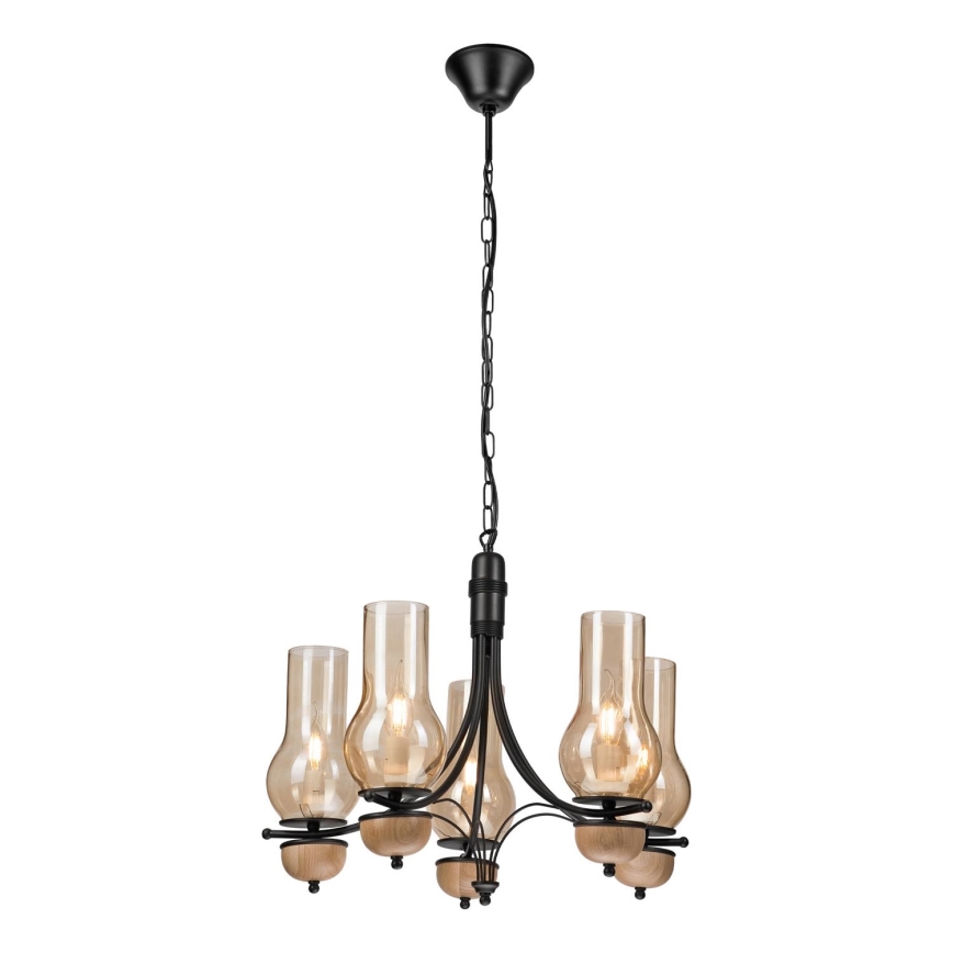 Brilagi - Luster na lancu COTTAGE 5xE14/40W/230V bukva/braon
