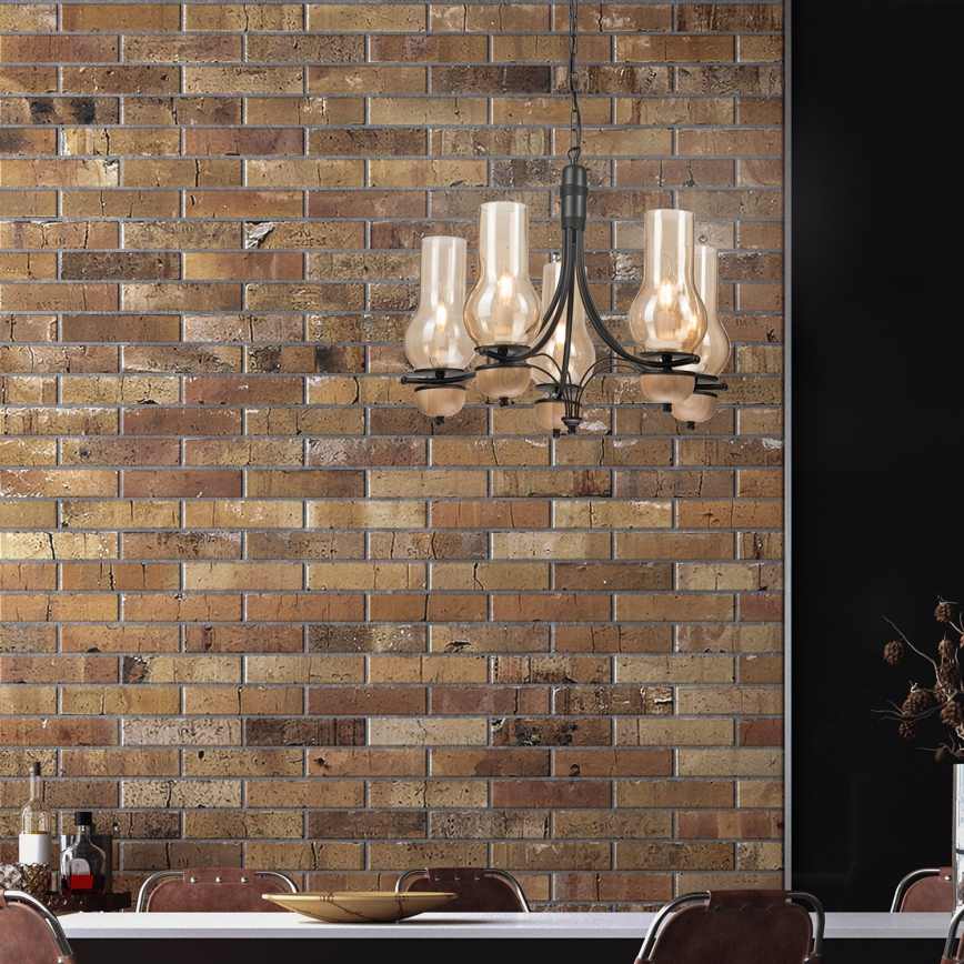 Brilagi - Luster na lancu COTTAGE 5xE14/40W/230V bukva/braon