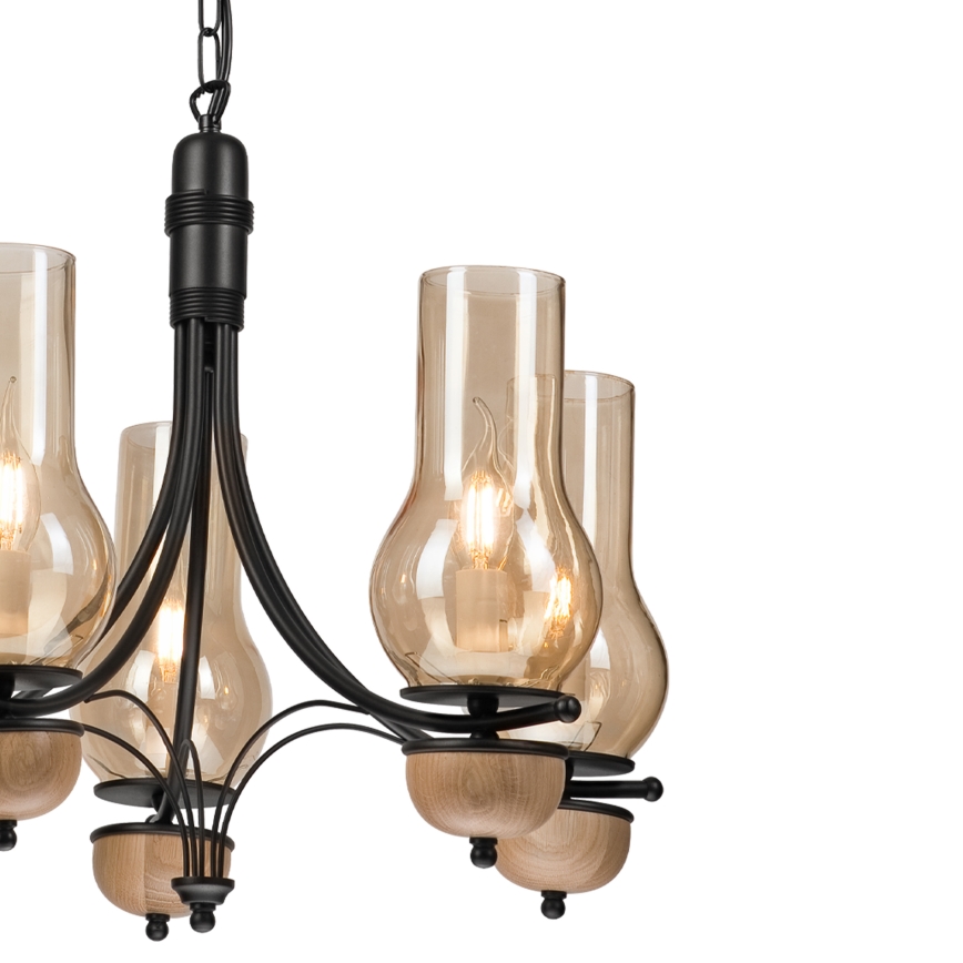 Brilagi - Luster na lancu COTTAGE 5xE14/40W/230V bukva/braon