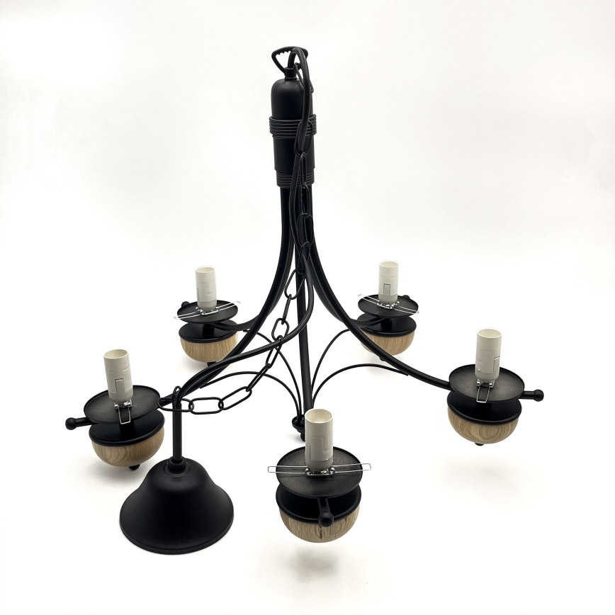 Brilagi - Luster na lancu COTTAGE 5xE14/40W/230V bukva/braon