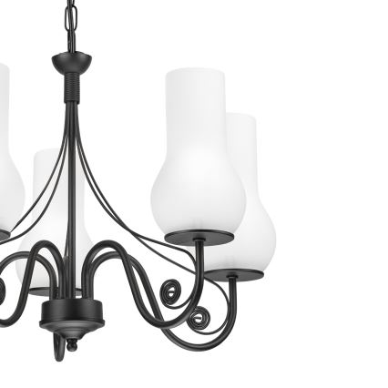 Brilagi - Luster na lancu COTTAGE 5xE14/40W/230V crno/bela