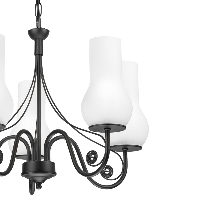 Brilagi - Luster na lancu COTTAGE 5xE14/40W/230V crno/bela