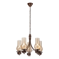 Brilagi - Luster na lancu COTTAGE 5xE14/40W/230V hrast/braon