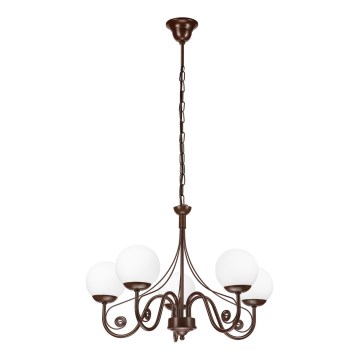 Brilagi - Luster na lancu COTTAGE 5xG9/40W/230V braon/bela