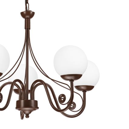 Brilagi - Luster na lancu COTTAGE 5xG9/40W/230V braon/bela