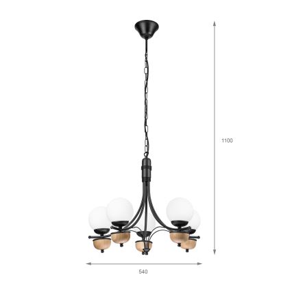 Brilagi - Luster na lancu COTTAGE 5xG9/40W/230V bukva/bela