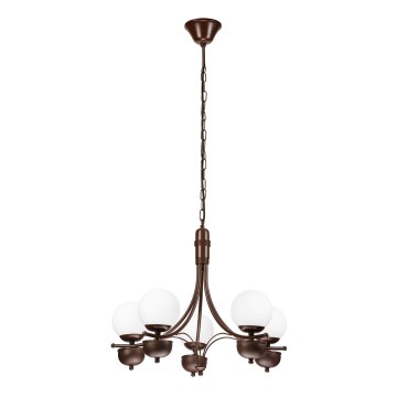 Brilagi - Luster na lancu COTTAGE 5xG9/40W/230V hrast/bela