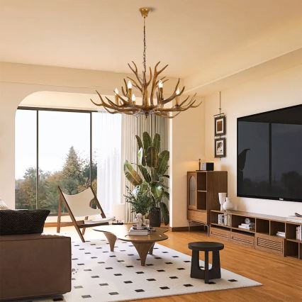 Brilagi - Luster na lancu DEER 6xE14/10W/230V, prečnik 102 cm