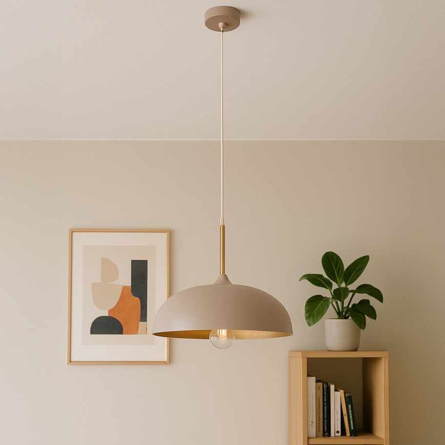 Brilagi - Luster na sajli ABRAHAM 1xE27/60W/230V pr. 35 cm bež