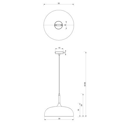 Brilagi - Luster na sajli ABRAHAM 1xE27/60W/230V pr. 35 cm bež