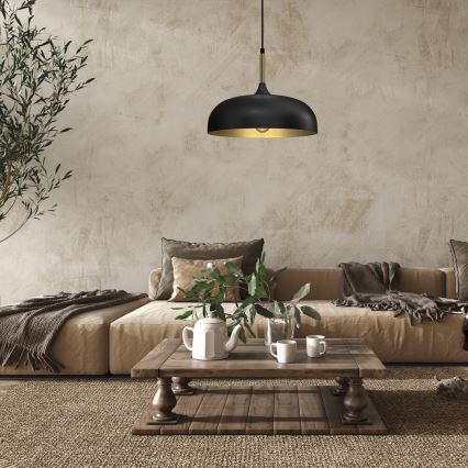 Brilagi - Luster na sajli ABRAHAM 1xE27/60W/230V pr. 35 cm crni
