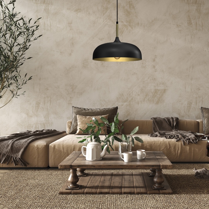 Brilagi - Luster na sajli ABRAHAM 1xE27/60W/230V pr. 35 cm crni