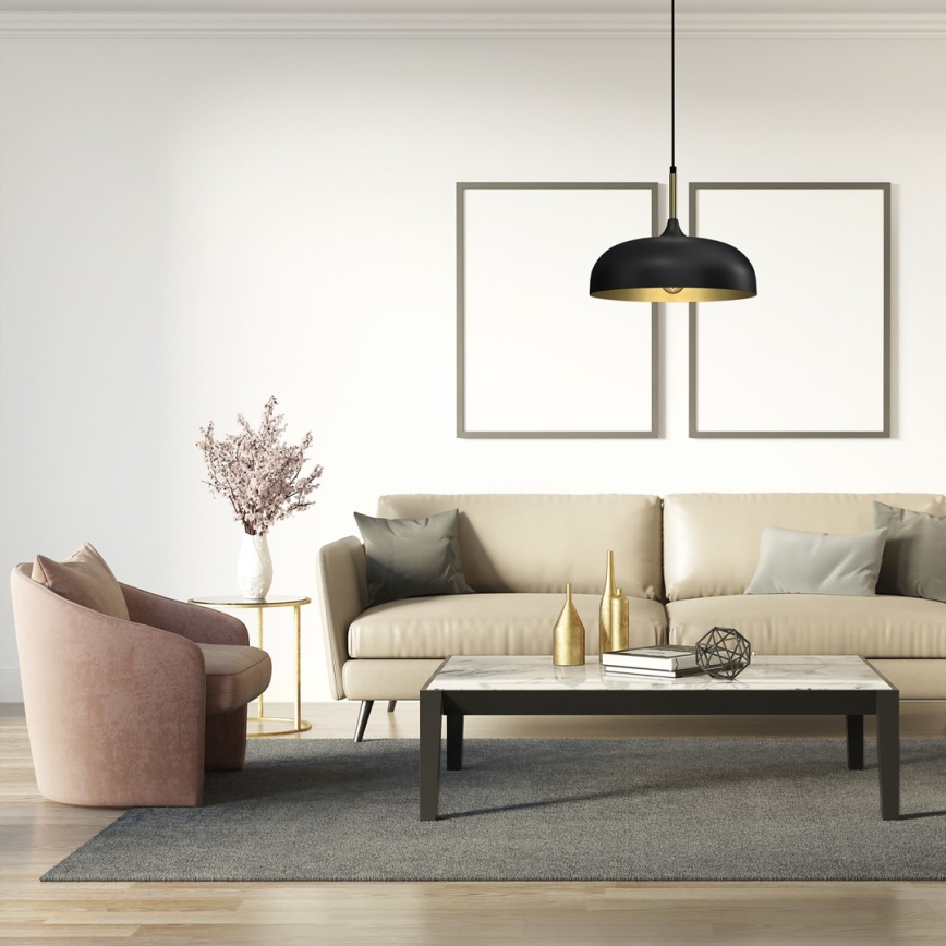 Brilagi - Luster na sajli ABRAHAM 1xE27/60W/230V pr. 35 cm crni