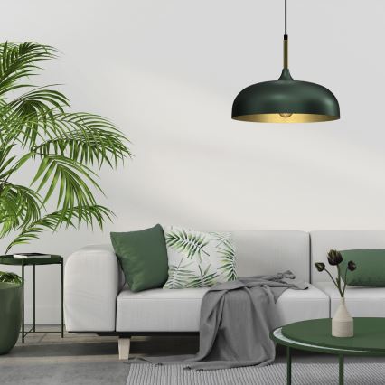Brilagi - Luster na sajli ABRAHAM 1xE27/60W/230V pr. 35 cm zelena