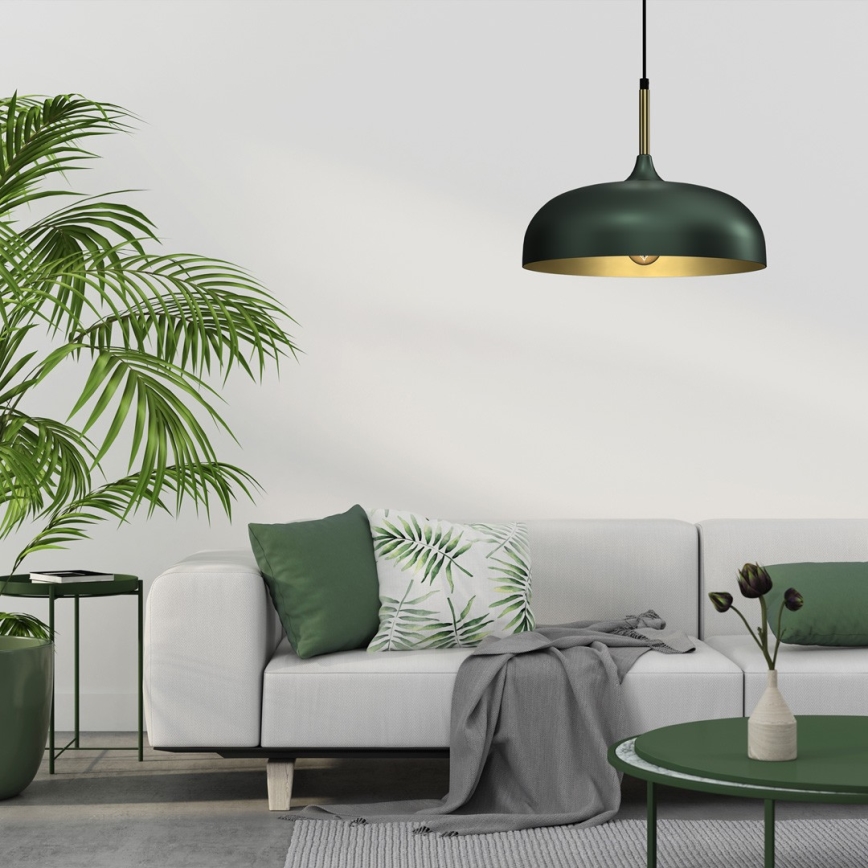 Brilagi - Luster na sajli ABRAHAM 1xE27/60W/230V pr. 35 cm zelena