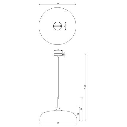 Brilagi - Luster na sajli ABRAHAM 1xE27/60W/230V pr. 35 cm zelena