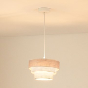 Brilagi - Luster na sajli ALASKA LUNETA 1xE27/15W/230V pr. 25 cm sivo/kremasta