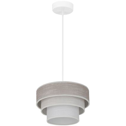 Brilagi - Luster na sajli ALASKA LUNETA 1xE27/15W/230V pr. 25 cm sivo/kremasta