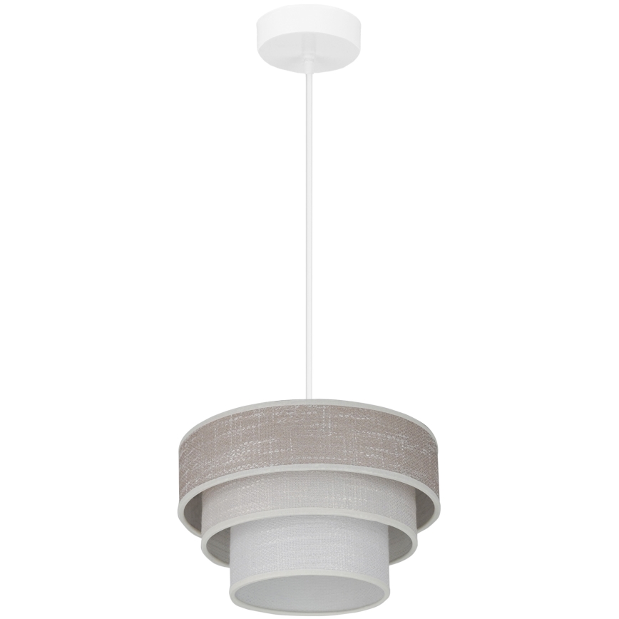 Brilagi - Luster na sajli ALASKA LUNETA 1xE27/15W/230V pr. 25 cm sivo/kremasta
