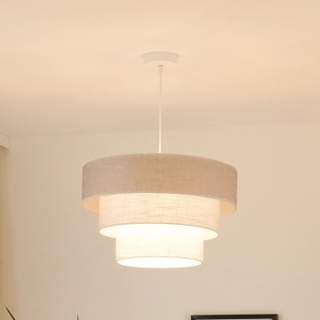Brilagi - Luster na sajli ALASKA LUNETA 1xE27/15W/230V pr. 45 cm sivo/kremasta