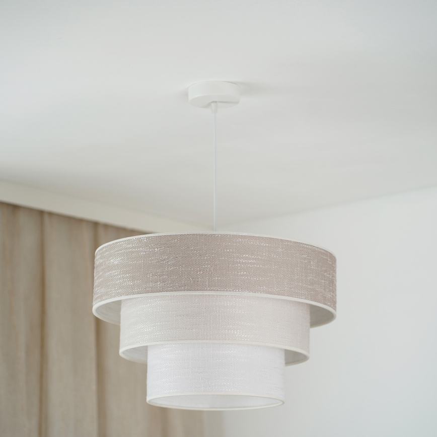 Brilagi - Luster na sajli ALASKA LUNETA 1xE27/15W/230V pr. 45 cm sivo/kremasta