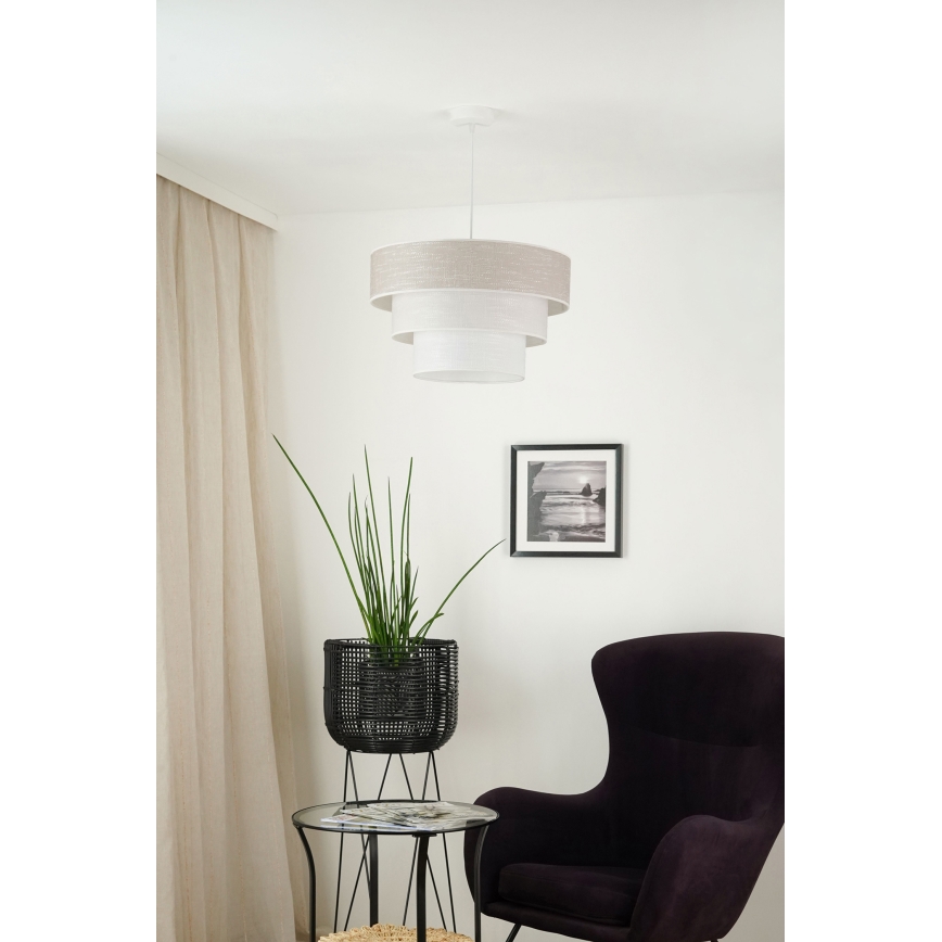 Brilagi - Luster na sajli ALASKA LUNETA 1xE27/15W/230V pr. 45 cm sivo/kremasta