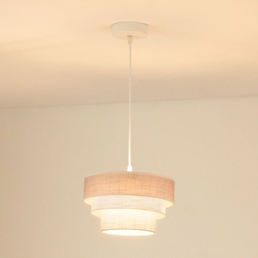 Brilagi - Luster na sajli ALASKA LUNETA 1xE27/15W/230V prečnik 25 cm siva/krem