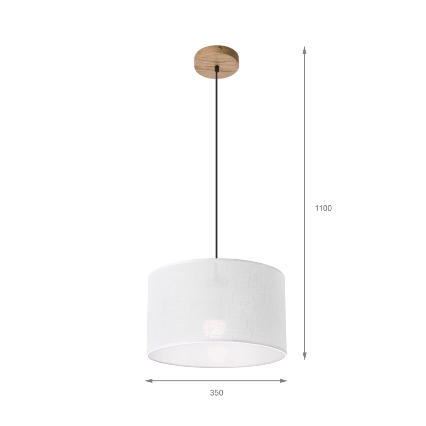 Brilagi - Luster na sajli ANTHONY 1xE27/60W/230V hrast/bela