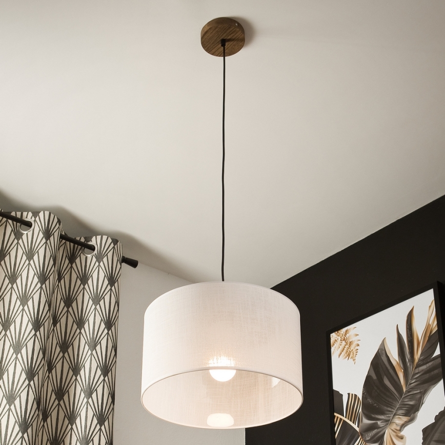 Brilagi - Luster na sajli ANTHONY 1xE27/60W/230V hrast/bela