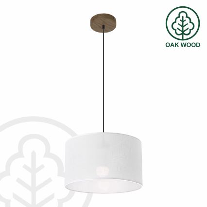 Brilagi - Luster na sajli ANTHONY 1xE27/60W/230V hrast/bela