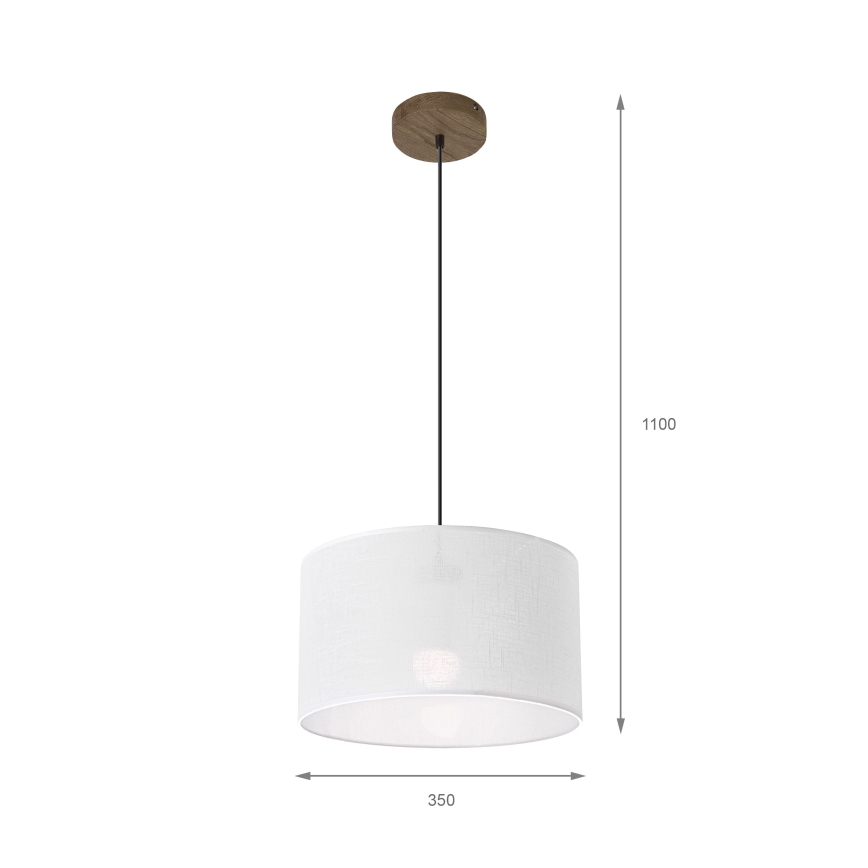 Brilagi - Luster na sajli ANTHONY 1xE27/60W/230V hrast/bela