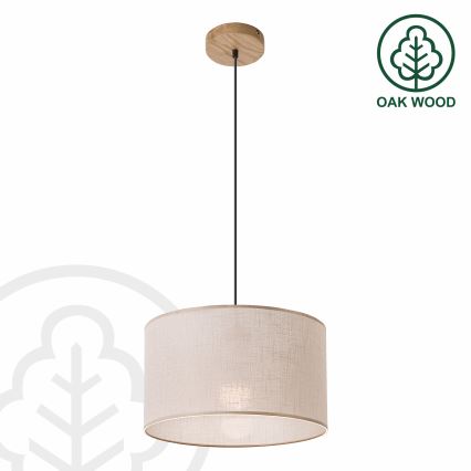 Brilagi - Luster na sajli ANTHONY 1xE27/60W/230V hrast/bež