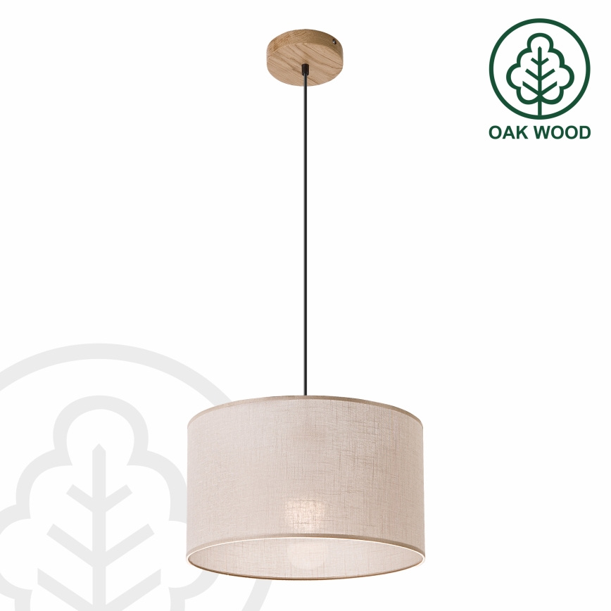 Brilagi - Luster na sajli ANTHONY 1xE27/60W/230V hrast/bež