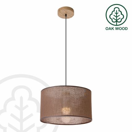 Brilagi - Luster na sajli ANTHONY 1xE27/60W/230V hrast/braon