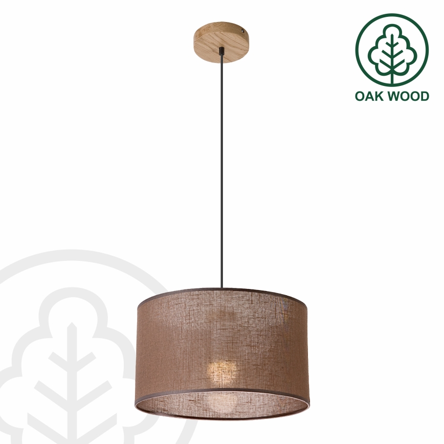 Brilagi - Luster na sajli ANTHONY 1xE27/60W/230V hrast/braon