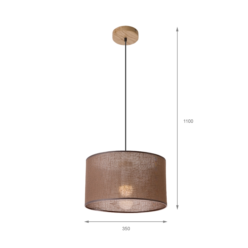Brilagi - Luster na sajli ANTHONY 1xE27/60W/230V hrast/braon