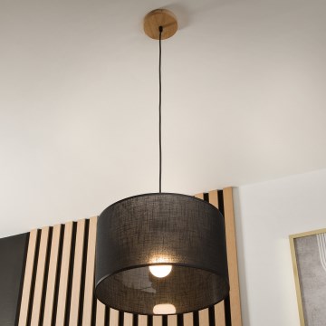 Brilagi - Luster na sajli ANTHONY 1xE27/60W/230V hrast/crno