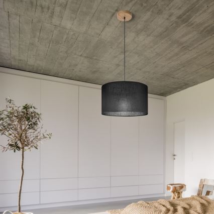 Brilagi - Luster na sajli ANTHONY 1xE27/60W/230V hrast/crno