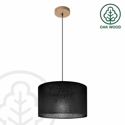 Brilagi - Luster na sajli ANTHONY 1xE27/60W/230V hrast/crno