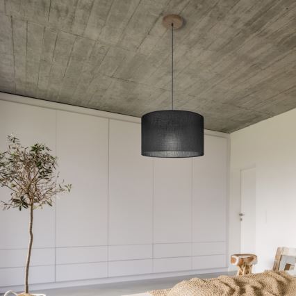 Brilagi - Luster na sajli ANTHONY 1xE27/60W/230V hrast/crno