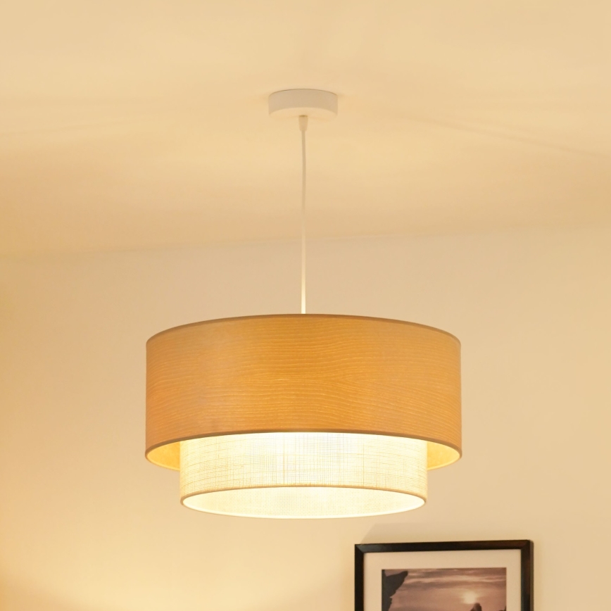 Brilagi - Luster na sajli ARIZONA BOHO 1xE27/15W/230V pr. 45 cm bež/bela