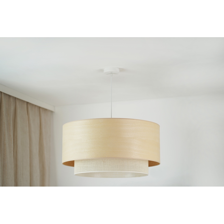 Brilagi - Luster na sajli ARIZONA BOHO 1xE27/15W/230V pr. 60 cm bež/bela