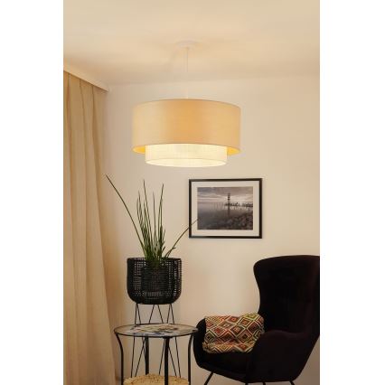 Brilagi - Luster na sajli ARIZONA BOHO 1xE27/15W/230V pr. 60 cm bež/bela