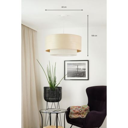 Brilagi - Luster na sajli ARIZONA BOHO 1xE27/15W/230V pr. 60 cm bež/bela