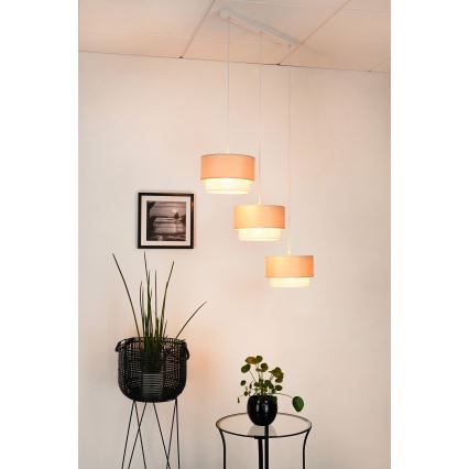 Brilagi - Luster na sajli ARIZONA BOHO 3xE27/15W/230V bež/bela