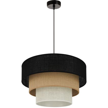 Brilagi - Luster na sajli ASPEN LUNETA 1xE27/15W/230V pr. 45 cm crno/bež/kremasta